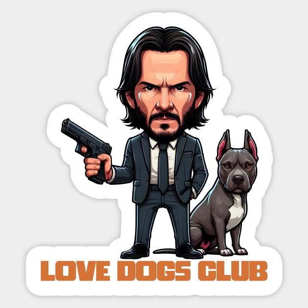 LOVE DOG (Gun) CLUB Sticker by Rawlifegraphic